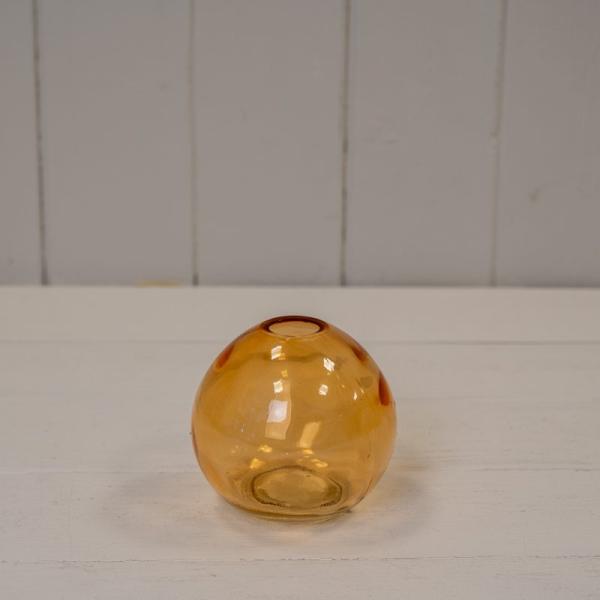 Cognac Globe Glass Vase D8.8 x H8cm Weight-189g