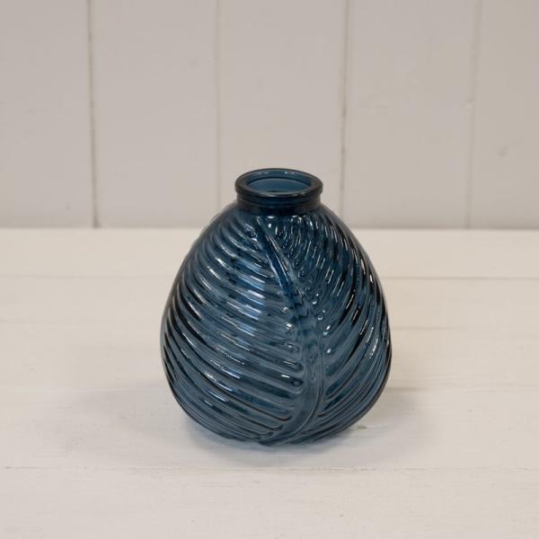 Blue Leaf Bottle H13cm W12cm D11cm Weight-329g