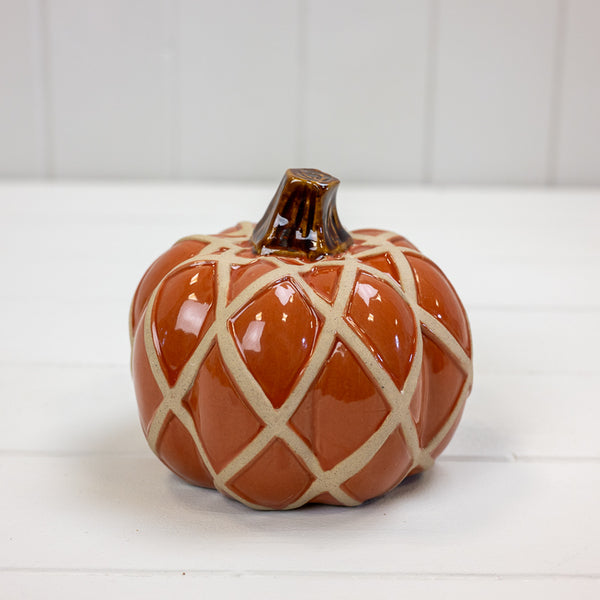 Ceramic Pumpkin L12.2xW12.2xH10.5cm Weight-449g