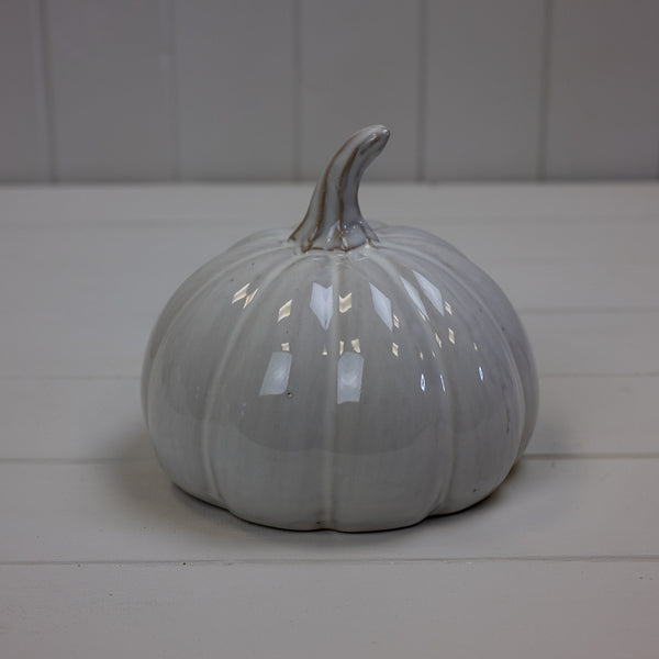 Glazed Ceramic Pumpkin D15.8xH13.6cm Weight-660g
