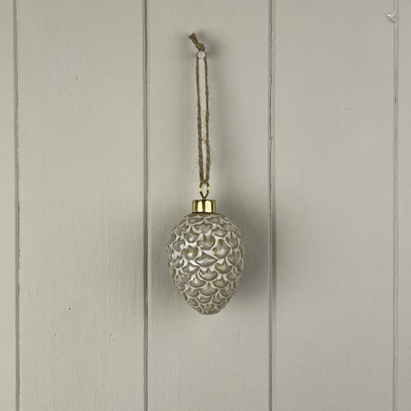 Glazed Ceramic Hanging Pinecone Decoration L5xD5xH8.5cm Weight-66g