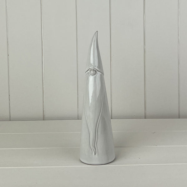 Glazed Ceramic Tall Gonk Ornament with Textured Detail L7xD7xH25cm Weight-347g