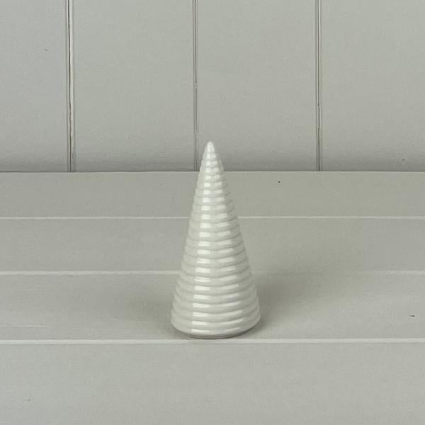 Glazed Ceramic Tree Ornament With Textured Detail L4.8xD4.8xH9.8cm Weight-60g