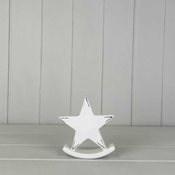 Ceramic Star deco W11.4 D3 H11.4cm Weight-110g
