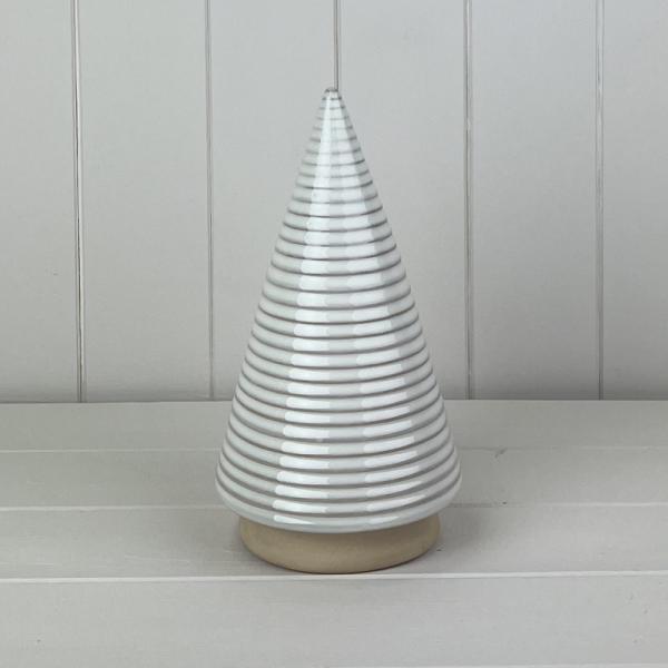 Glazed Ceramic Tree Ornament with Textured Detail L13xD13xH23.5cm Weight-637g