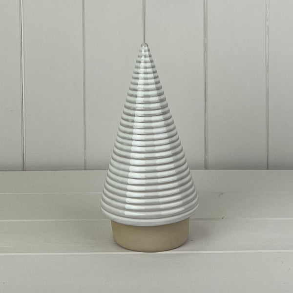 Glazed Ceramic Tree Ornament with Textured Detail L10.5xD10.5xH21.5cm Weight-454g