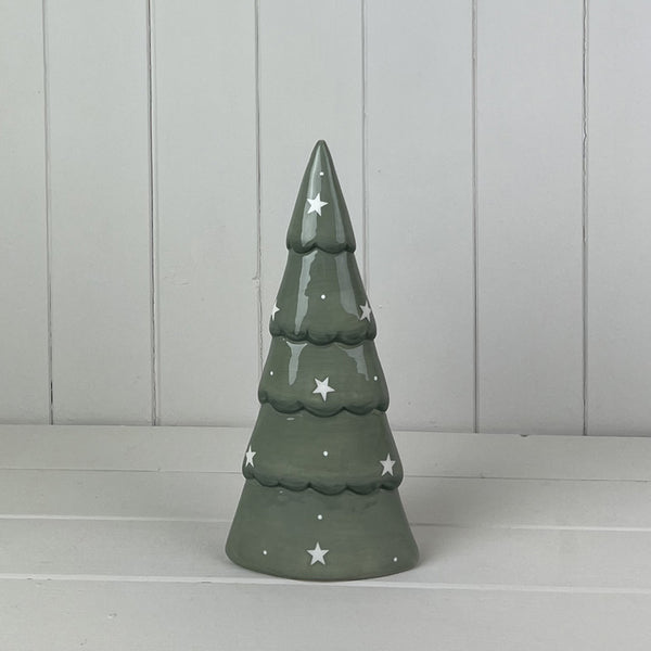Light Green Ceramic Tree Decoration L12.5xD6xH26.8cm Weight-316g