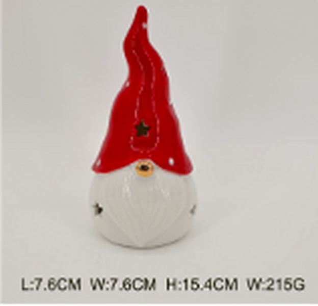 Medium LED Traditional Red Ceramic Gonk