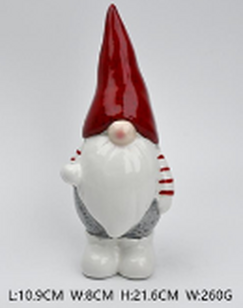 Red Striped Jumper Ceramic Gonk
