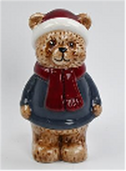 Satchville Bear in a cosy Winter Blue Knit