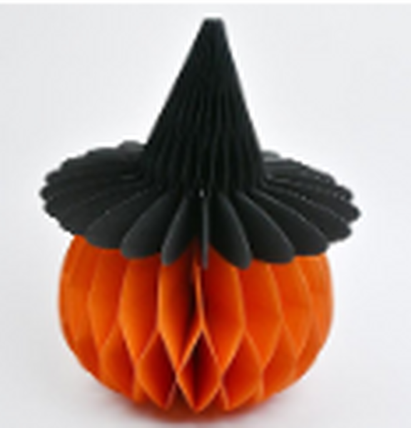 Paper Pumpkin with Witches Hat