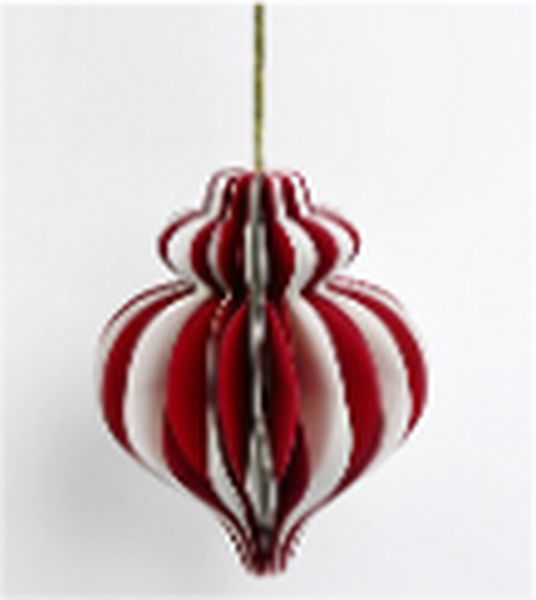 Red and White Candy Stripe Bauble