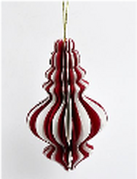 Red and White Candy Stripe Bauble