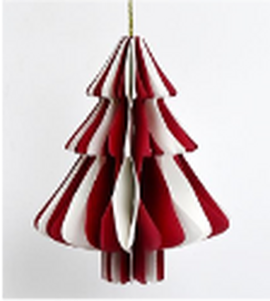 Red and White Candy Stripe Tree Bauble