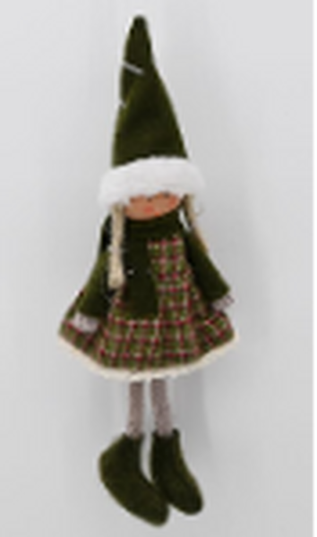 Fabric Hanging Girl in Green Outfit