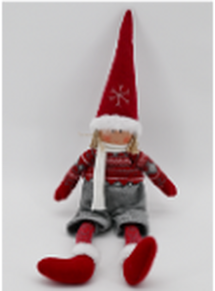 Fabric Boy in Winter Sweater Red and Grey