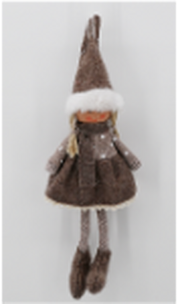Fabric Hanging Girl in Brown