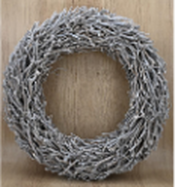 Rroot Branch Wreath Whitewash 60cm