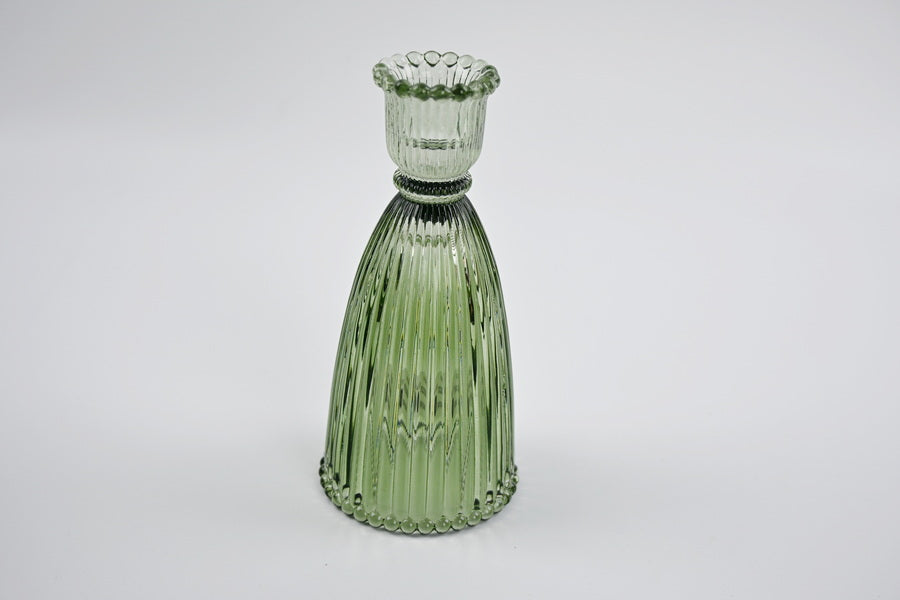 Vintage Green Candle Holder Medium