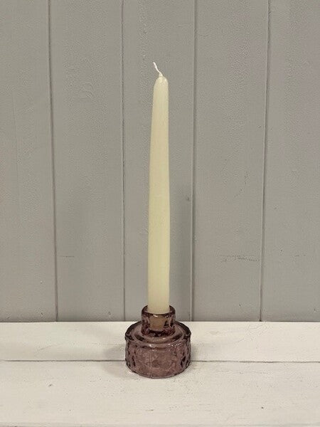 Amethyst Textured Candle Holder 6.6cm x 6.6cm x 5.3cm