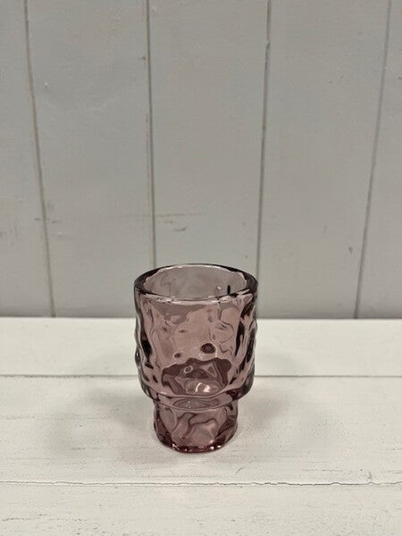 Large Amethyst Textured Candle Holder 6cm x 6cm x 8.3