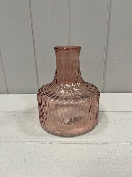 Rose Decorative Glass Bottle 11cm x 11cm x 13cm