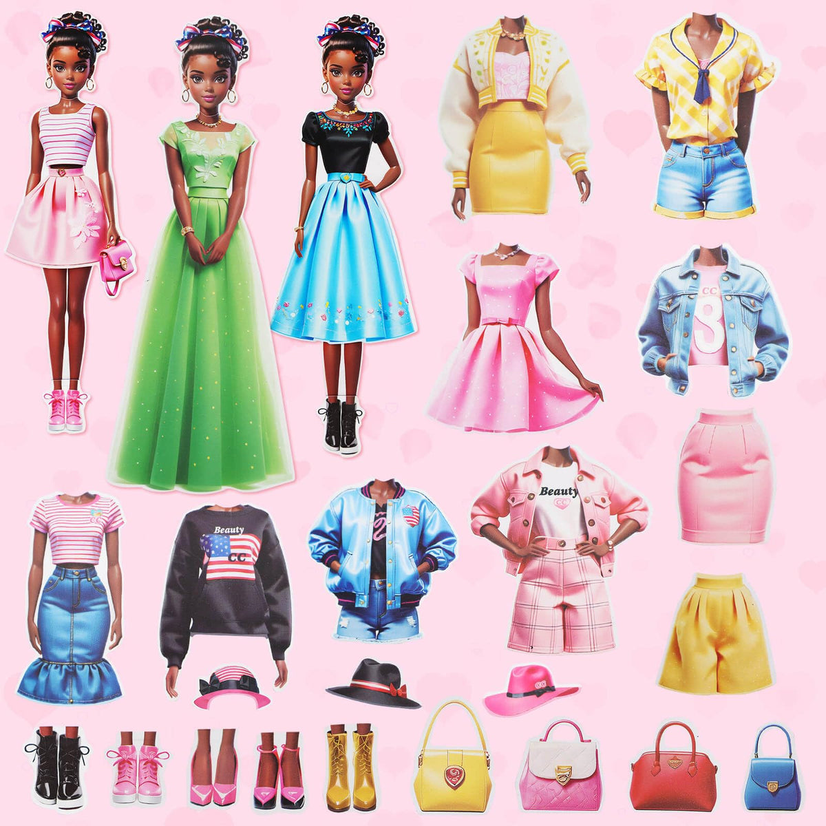PainZieteg Magnetic Dress Up Dolls – Eva Edition, Princess Paper Dolls for Girls 4-10