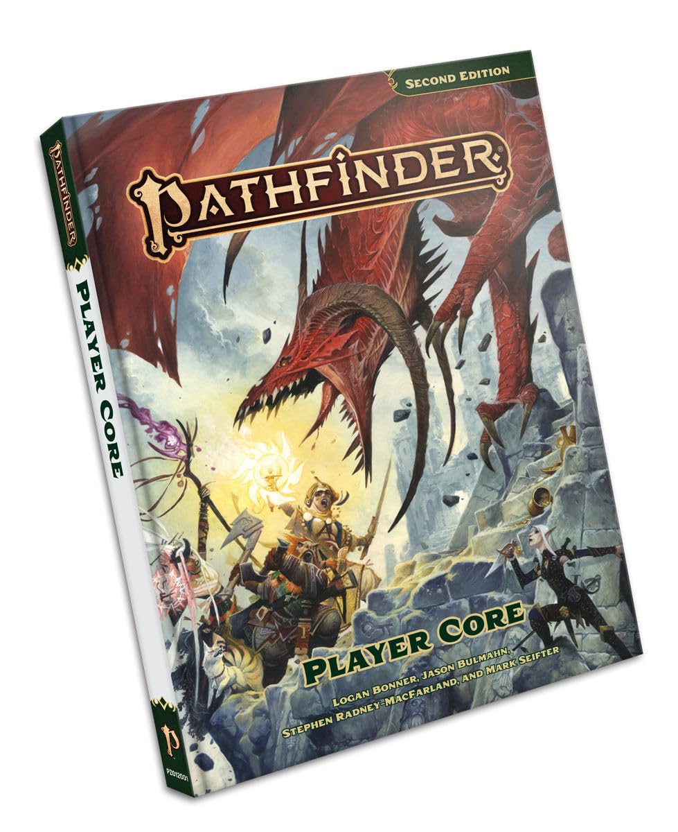 Paizo Pathfinder Player Core 2E Remaster Hardcover Rulebook – 8 Ancestries & Classes