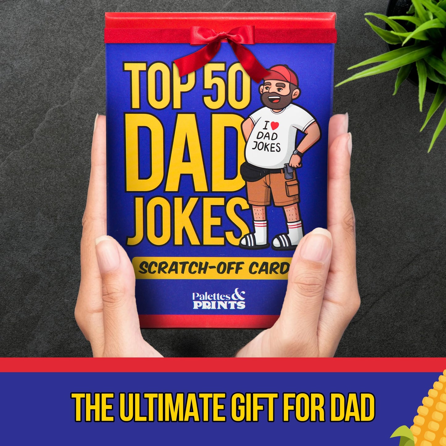 Palettes and Prints: Premium Top 50 Dad Jokes Scratch Off Cards – Gift Idea