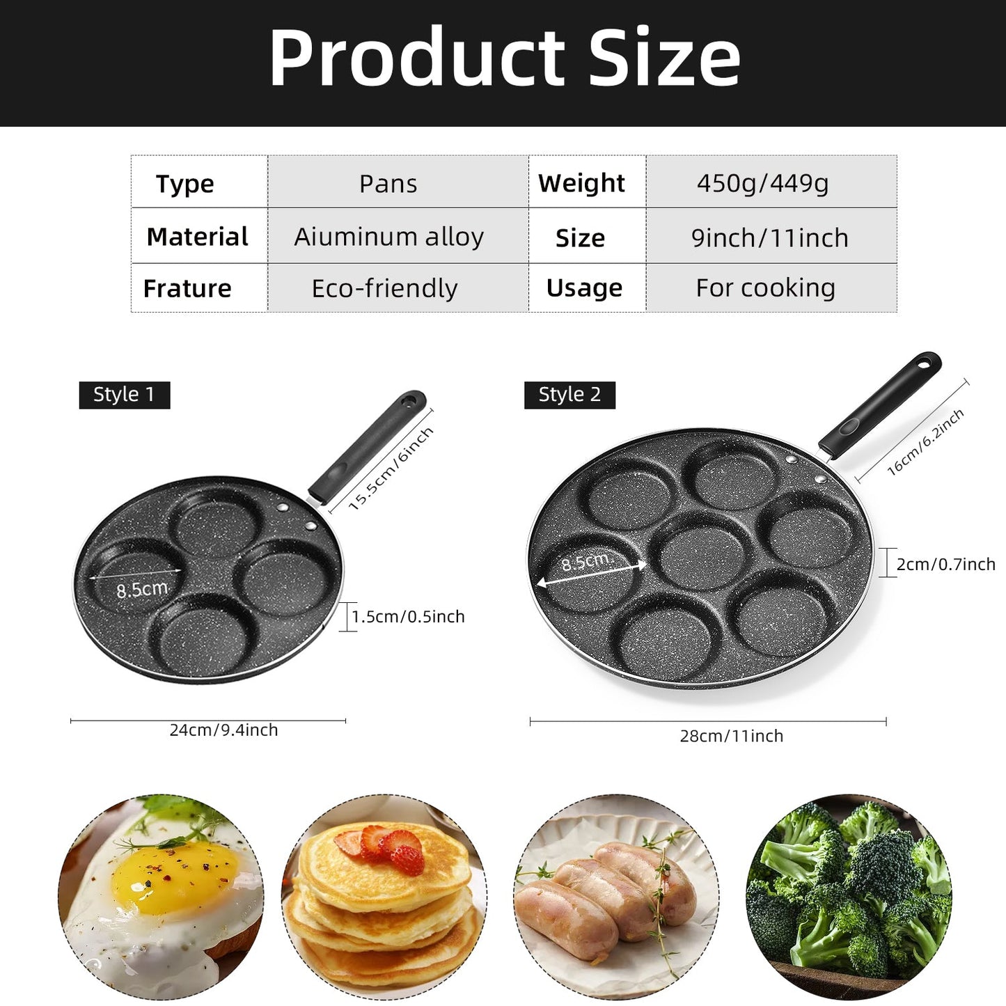 Seven-Hole Non-Stick Egg Frying Pan – Cooking Pan
