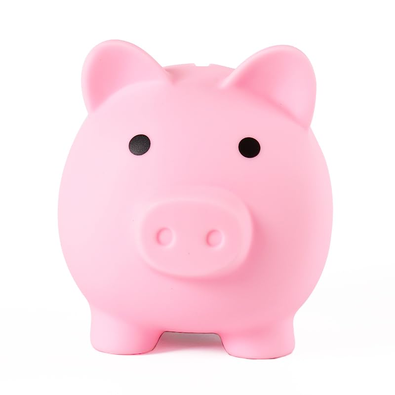 PandaEar Piggy Bank – Unbreakable Pink Coin Bank for Kids, Shatterproof & Easy Access