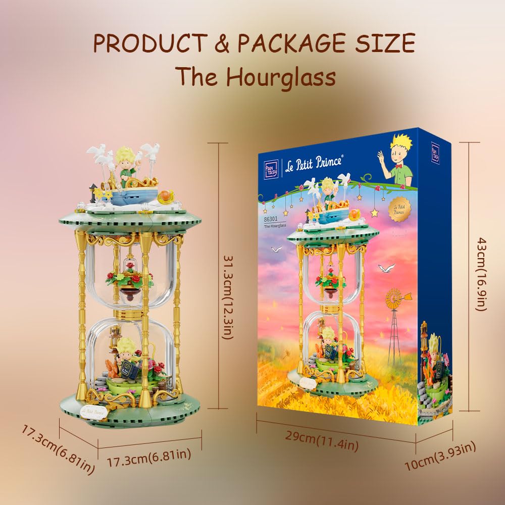 PANTASY Little Prince Hourglass Building Blocks Set – Build, Create & Play for Adults