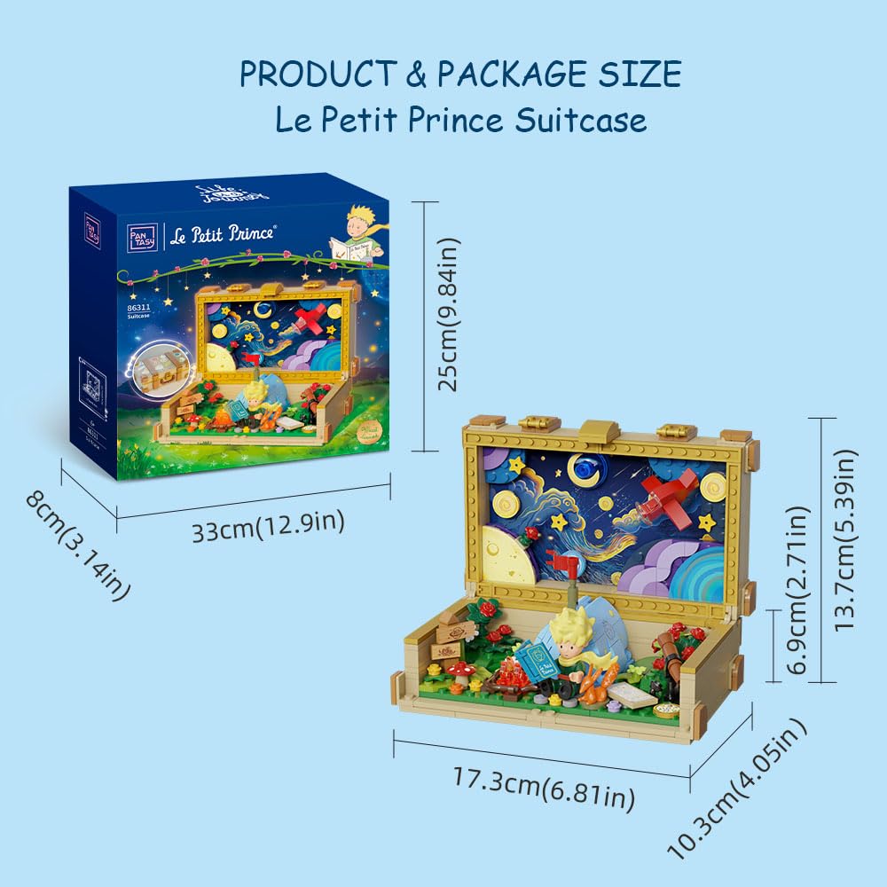 PANTASY The Little Prince Suitcase Building Blocks Set – Create, Display, Play