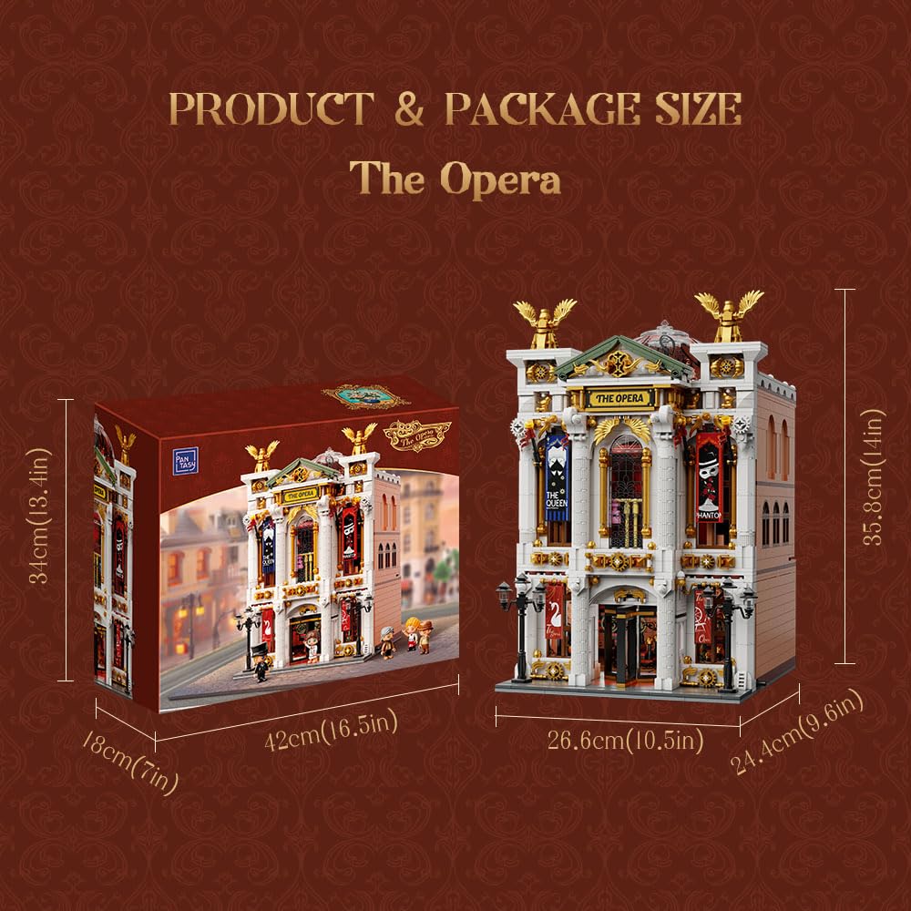 PANTASY Vintage European Grand Theater Building Set — Crystal Dome & Chandelier