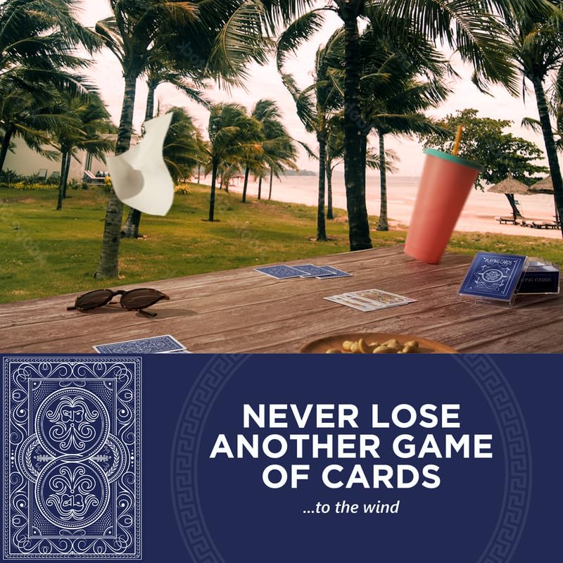 Pantheon Heavy Playing Cards – Extra-Large Print Deck for Outdoors, Seniors, and Low Vision | Jumbo Index