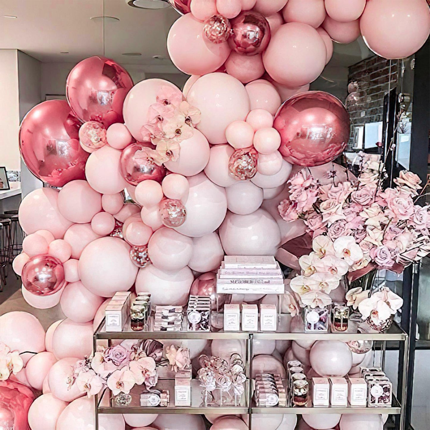 PartyWoo Pale Pink Balloons – 100pc Set for Arch Garlands & Party Decor