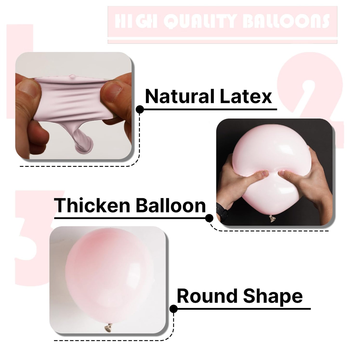 PartyWoo Pale Pink Balloons Kit 85pcs – 18/12/10/5in Arch & Garland Kit