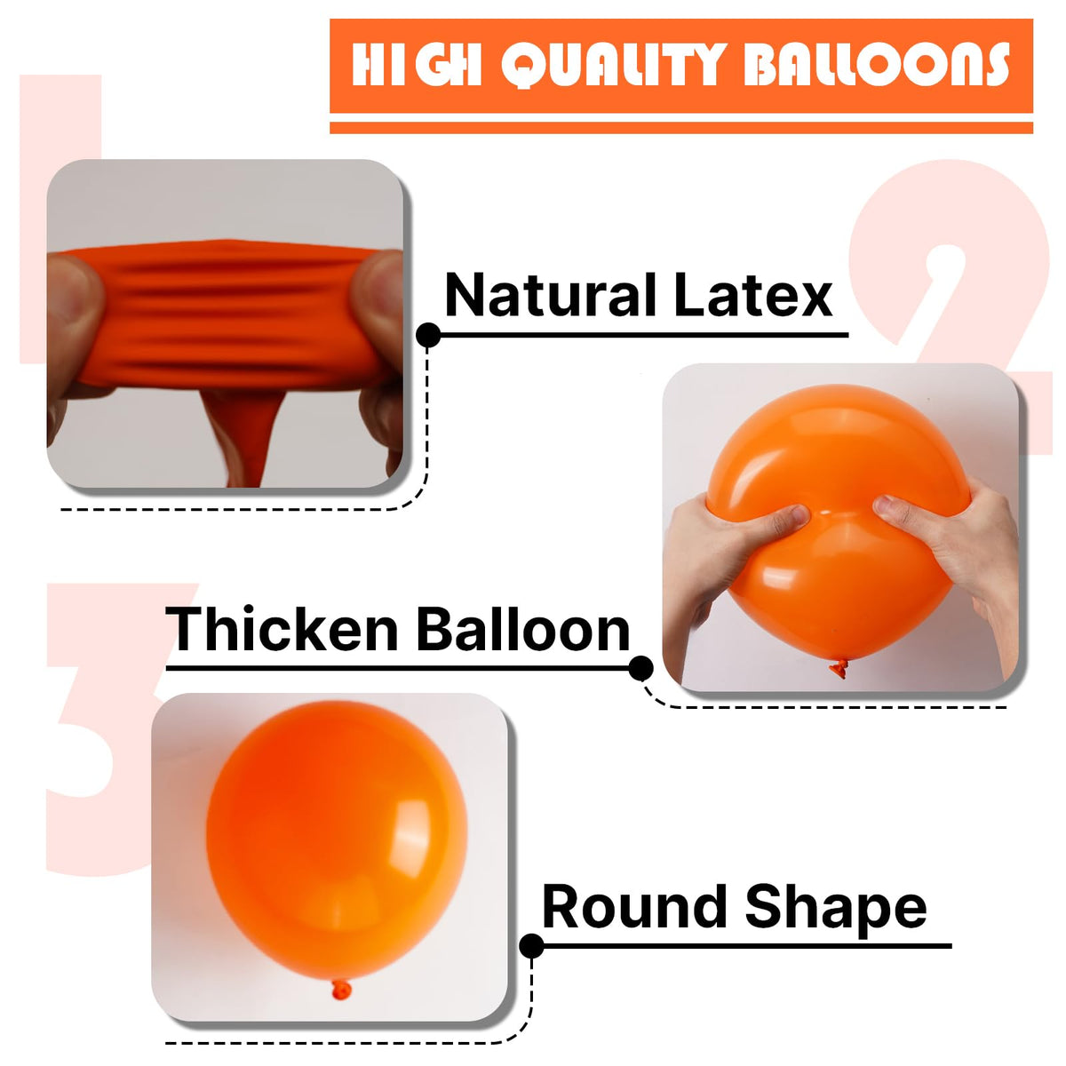 PartyWoo Orange Balloons 140pcs | Matte 18/12/10/5 Inch Balloon Arch Kit