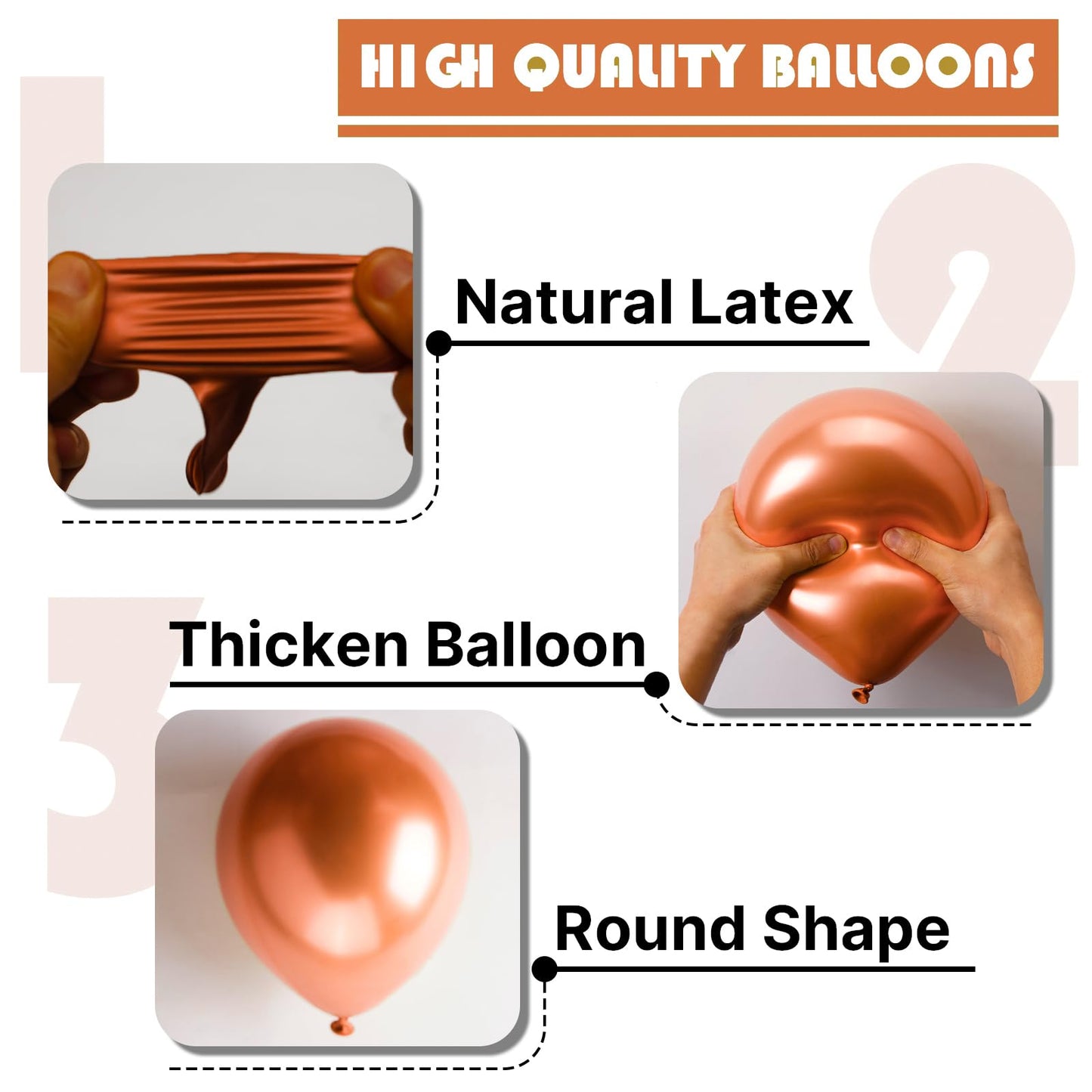 PartyWoo Rose Gold Balloons 140 pcs – 18/12/10/5 Inch Balloon Arch Kit