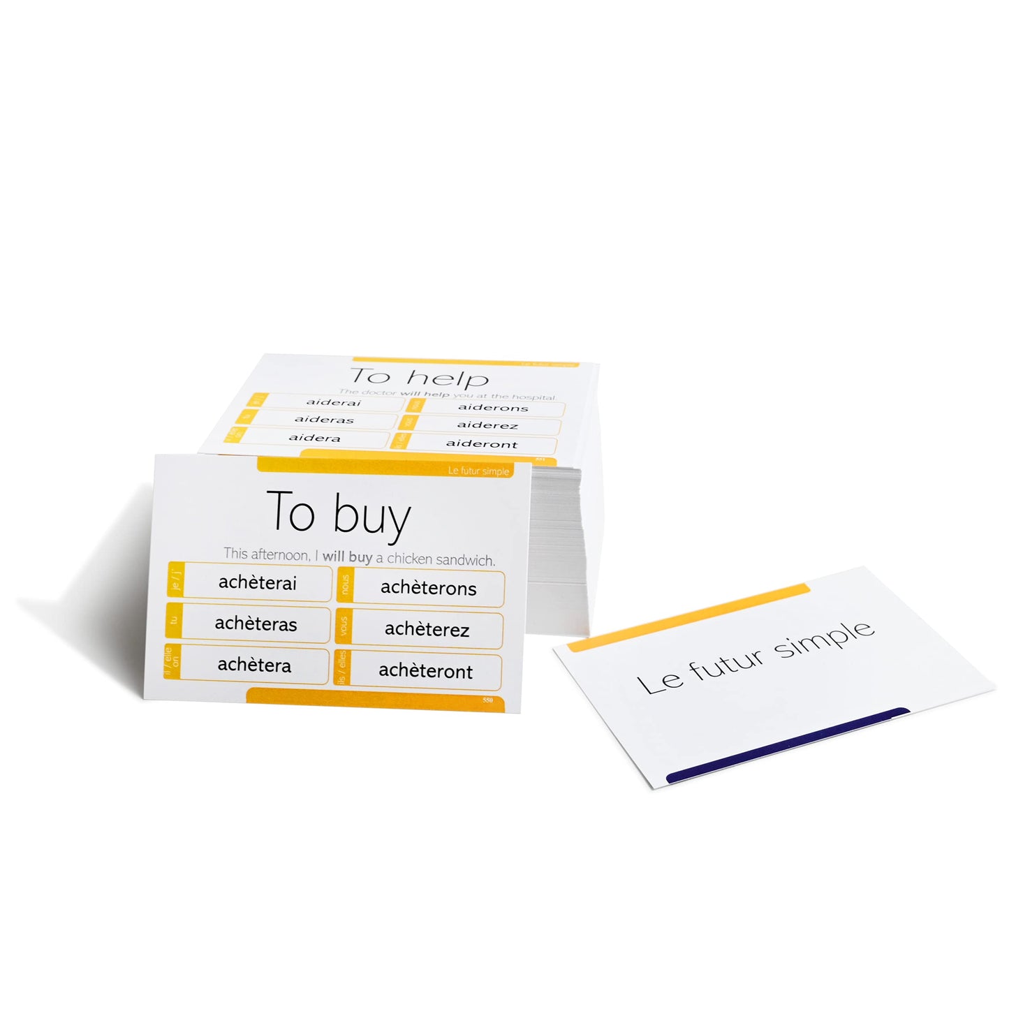 Pat's Flash Cards - 800 French Conjugation Cards (200 Verbs, 11 Tenses)