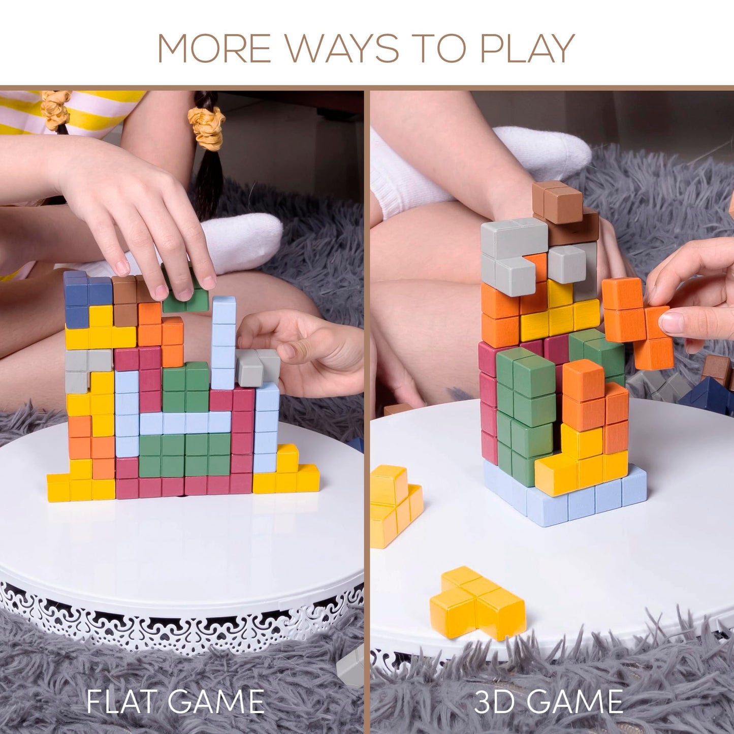 PATHFINDER PANDAS Tower Stack Game – 32-Piece Wooden Balance Game for Kids & Adults