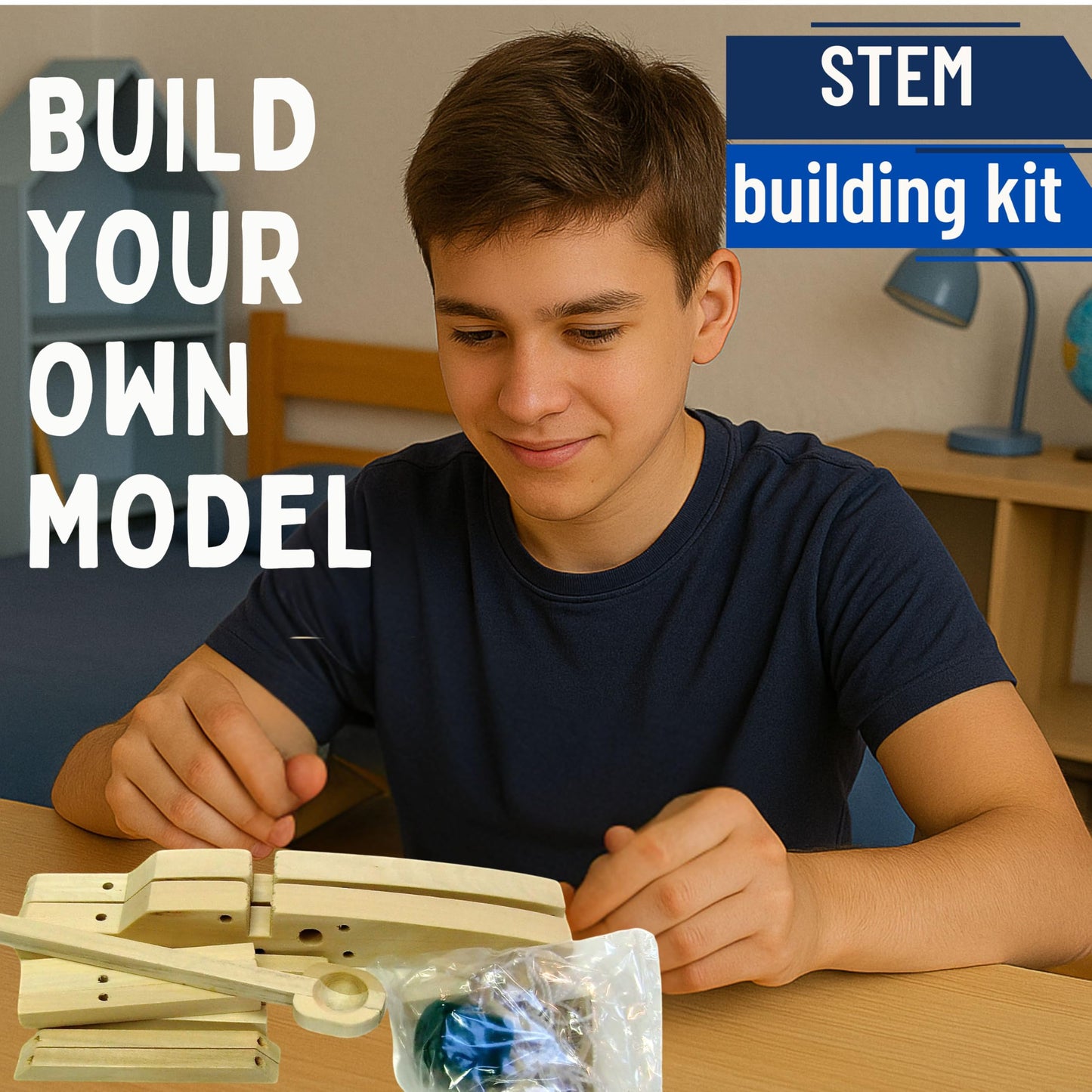 Pathfinders Medieval Catapult STEM Kit | Wooden Catapult Model