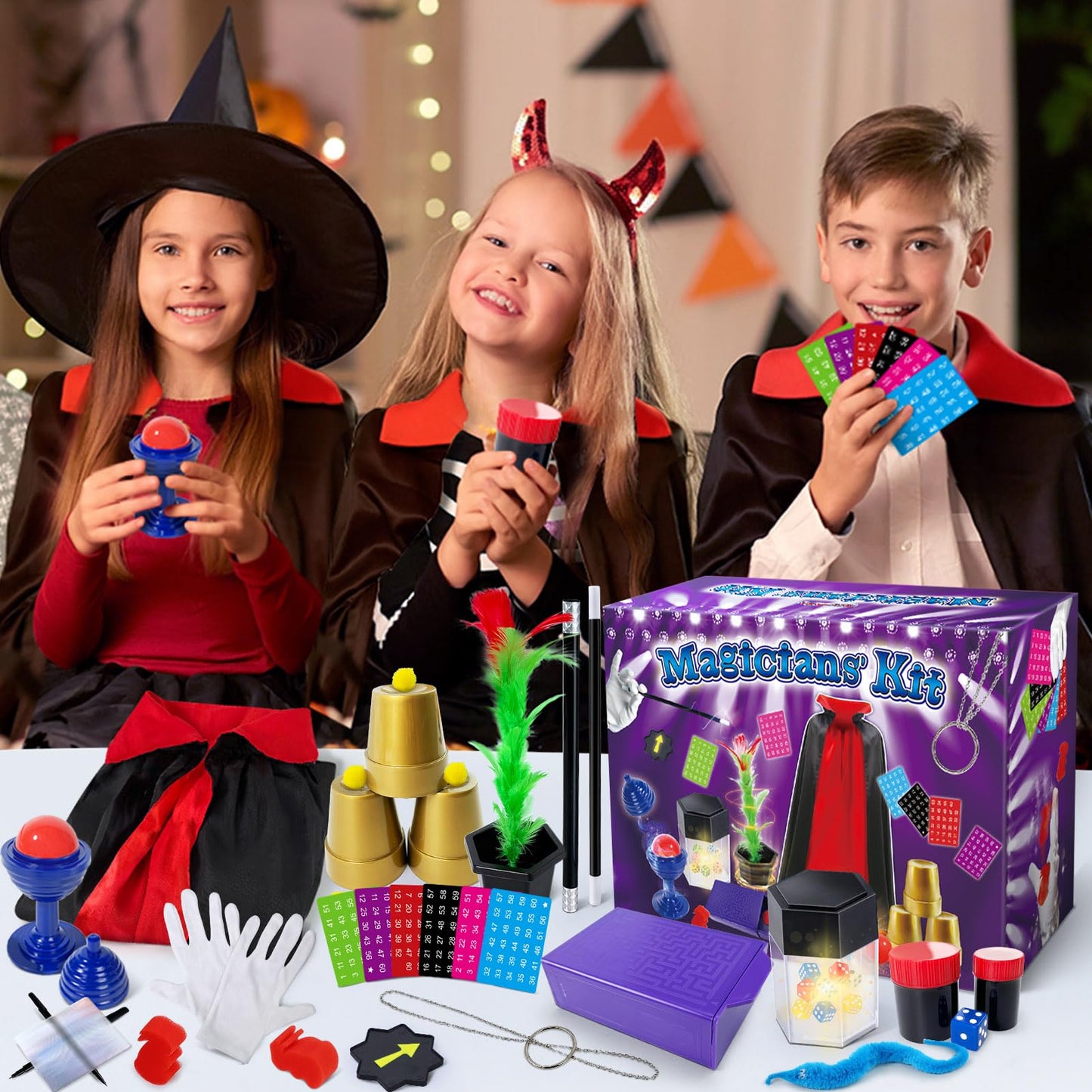 PATIFEED Magic Kit for Kids - Magic Tricks & Costume Set (Ages 6-12)