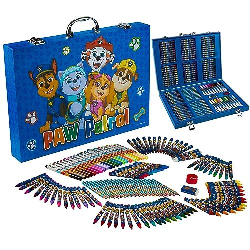 Paw Patrol Colored Pencils Art Kit for Kids – Travel Case with Crayons