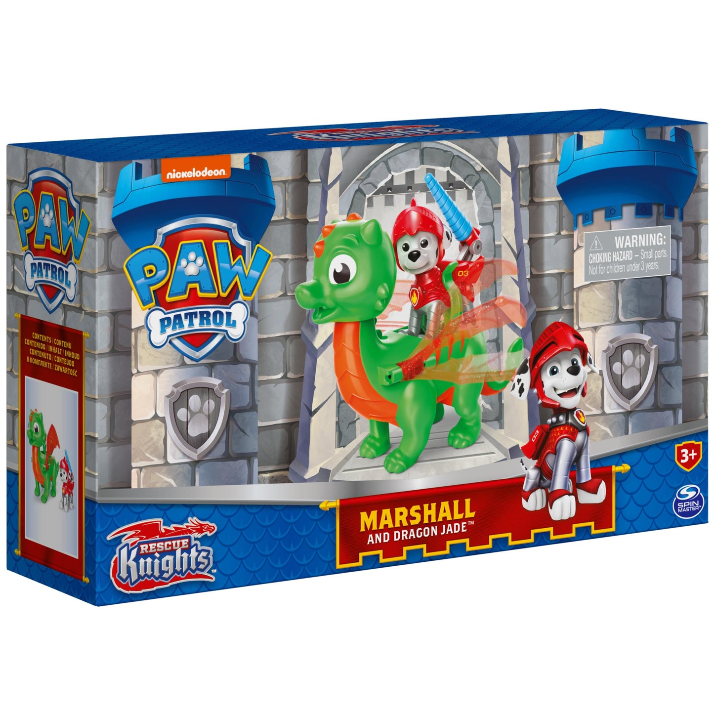 PAW Patrol Rescue Knights: Marshall & Dragon Jade Figures Set – 3+