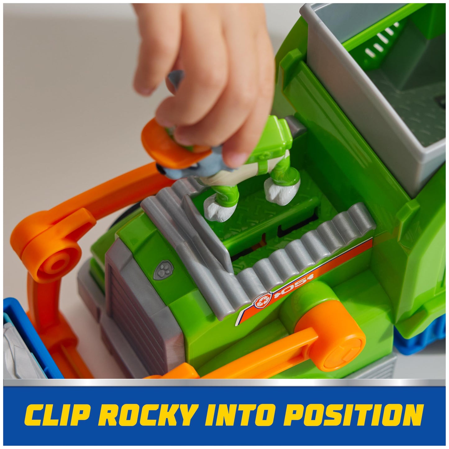 Paw Patrol Crush N’ Roll Recycling Truck with Rocky – Transforming Trash Vehicle Toy for Kids 3+