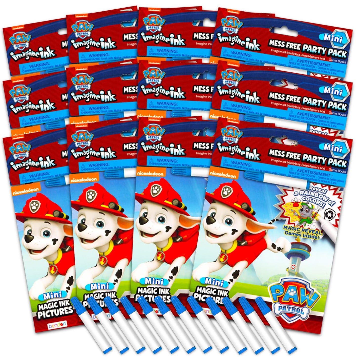 Paw Patrol Imagine Ink 12-Pack: No-Mess Coloring Books & Mini Markers