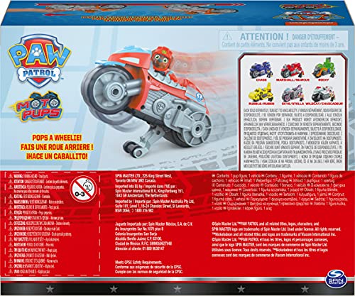 PAW Patrol Zuma Moto Pups Deluxe Vehicle with Wheelie Pull-Back | Zuma Figure Included