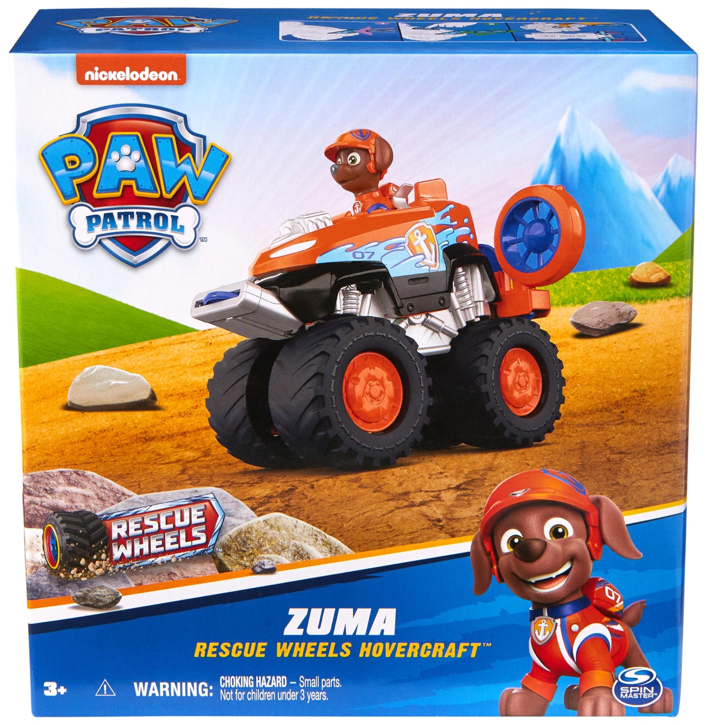 PAW Patrol Rescue Wheels Zuma’s Hovercraft — Toy Truck with Projectile Launcher & Collectible Figure (Ages 3+)
