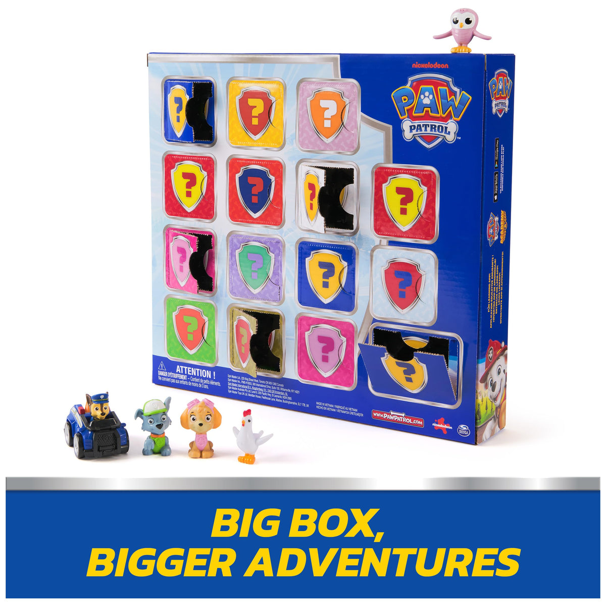 PAW Patrol Rewards Box Gift Pack - 8 Mini Figures, 2 Animal Figures, Pup Squad Racer